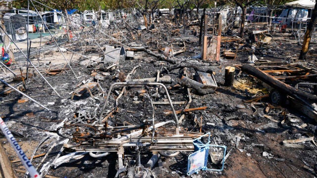 Un camping de El Vendrell incendiado por un posible fallo eléctrico
