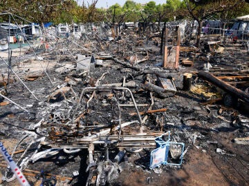 Un camping de El Vendrell incendiado por un posible fallo eléctrico