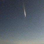 magen de la reentrada de la cuarta etapa del Jielong-3 captada por una de las cámaras del Observatorio Astronómico de Calar Alto, en Gérgal (Almería).