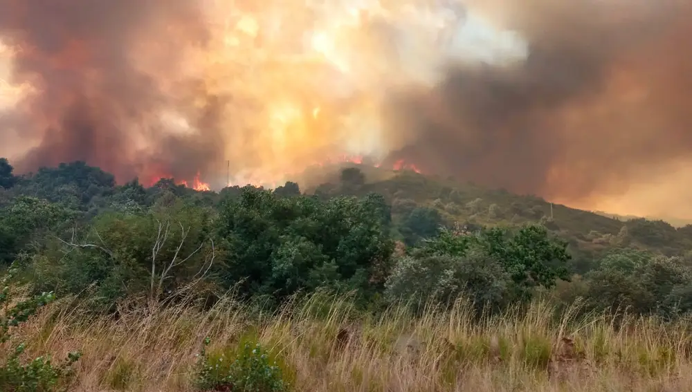 Incendio en Las Médulas