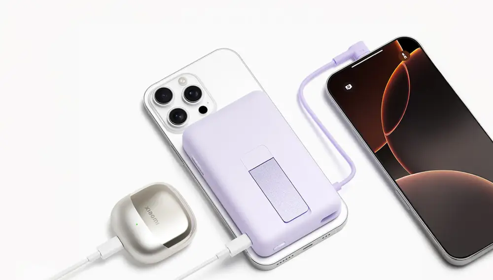 La Xiaomi Magnetic Power Bank Stand 10000mAh puede cargar hasta 3 dispositivos a la vez