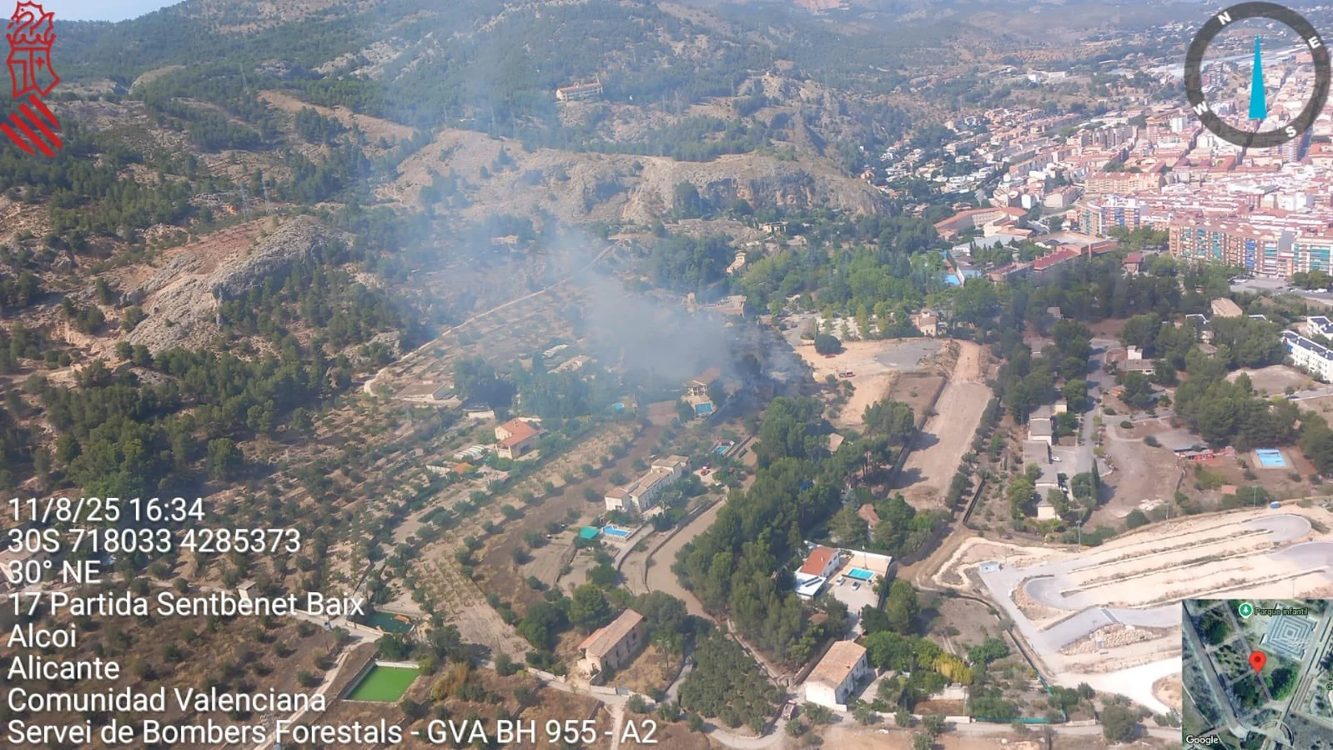 Declarado un incendio forestal en Siete Aguas (Valencia), cerca del Pico del Tejo