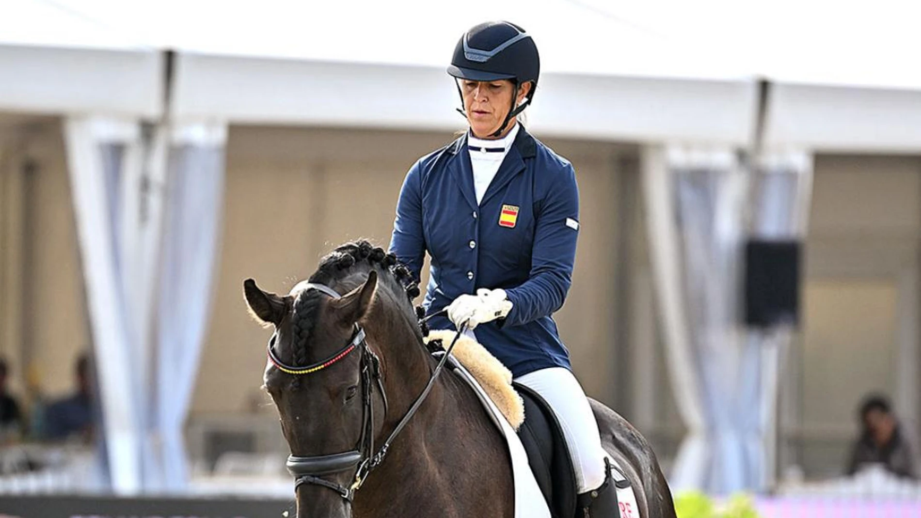 Cristina Perona, en plena competicion