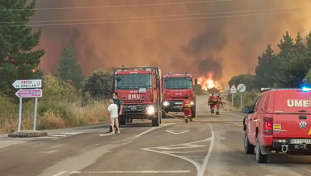 Incendio en Las Médulas