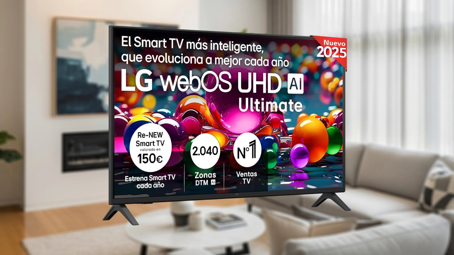 El LG 43UA73006LA es un televisor con IA