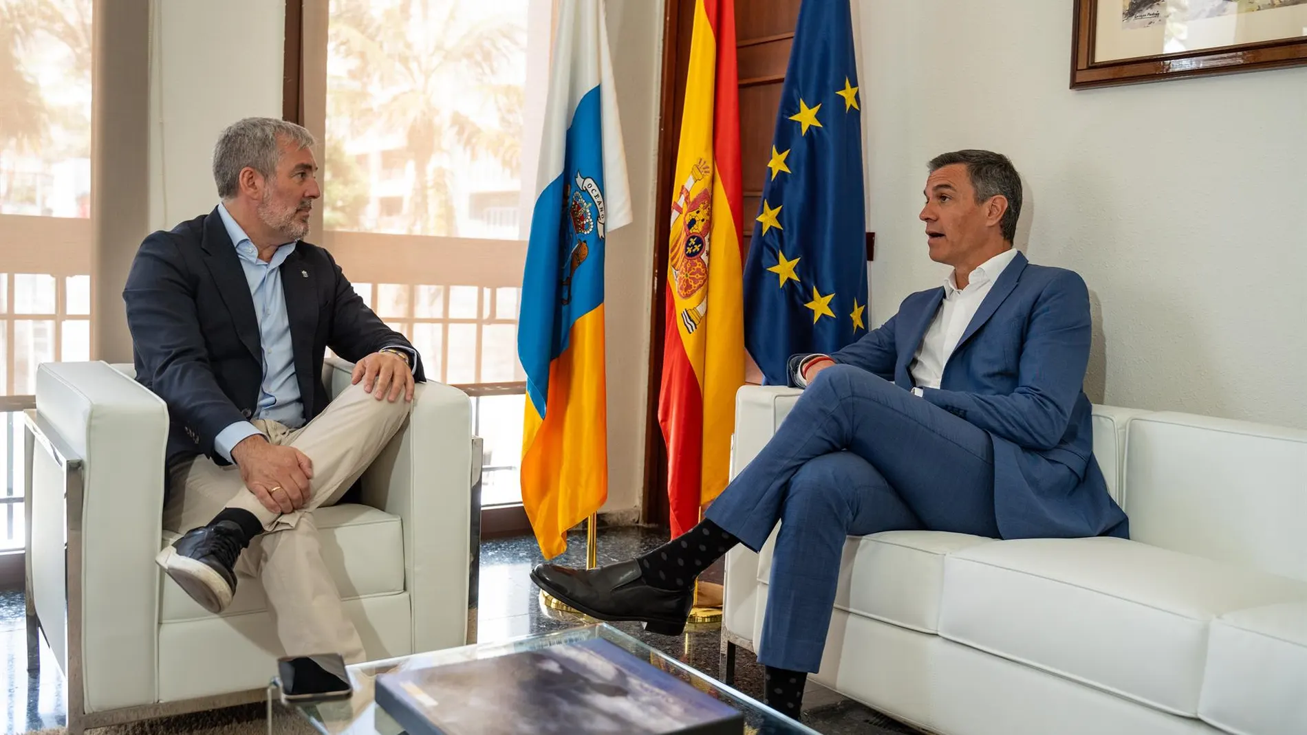 Sánchez y Clavijo se reunirán el próximo lunes en Lanzarote para hablar sobre migración, agenda canaria y presupuestos