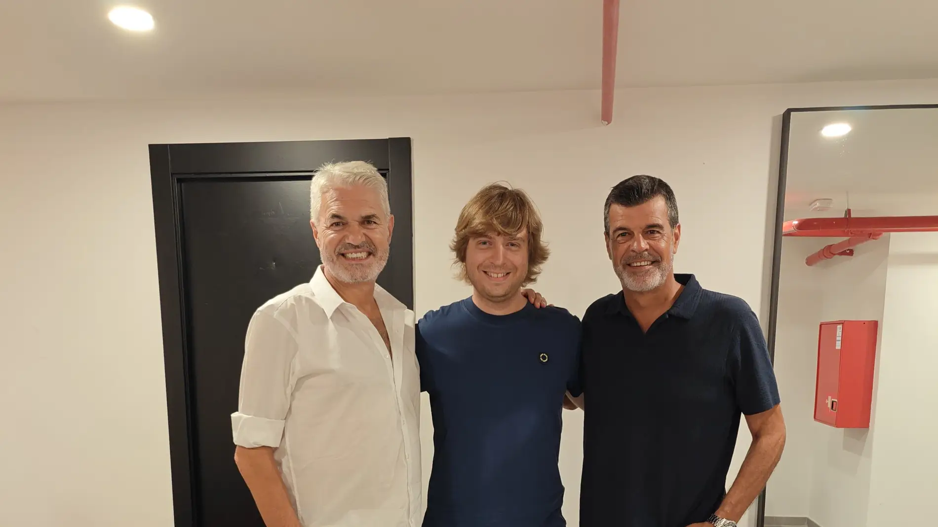 Alfon Arranz con Agustín Bravo y Andoni Ferreño