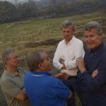 Rueda visita Ourense con Feijóo, con cinco grandes fuegos activos, los "más preocupantes" en Oímbra-Monterrei