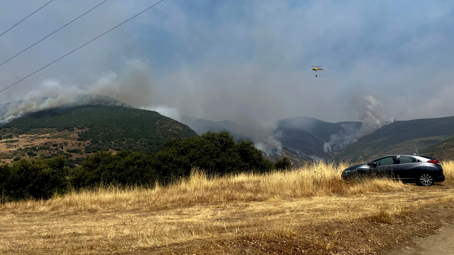 Incendio en la comarca de Ponferrada
