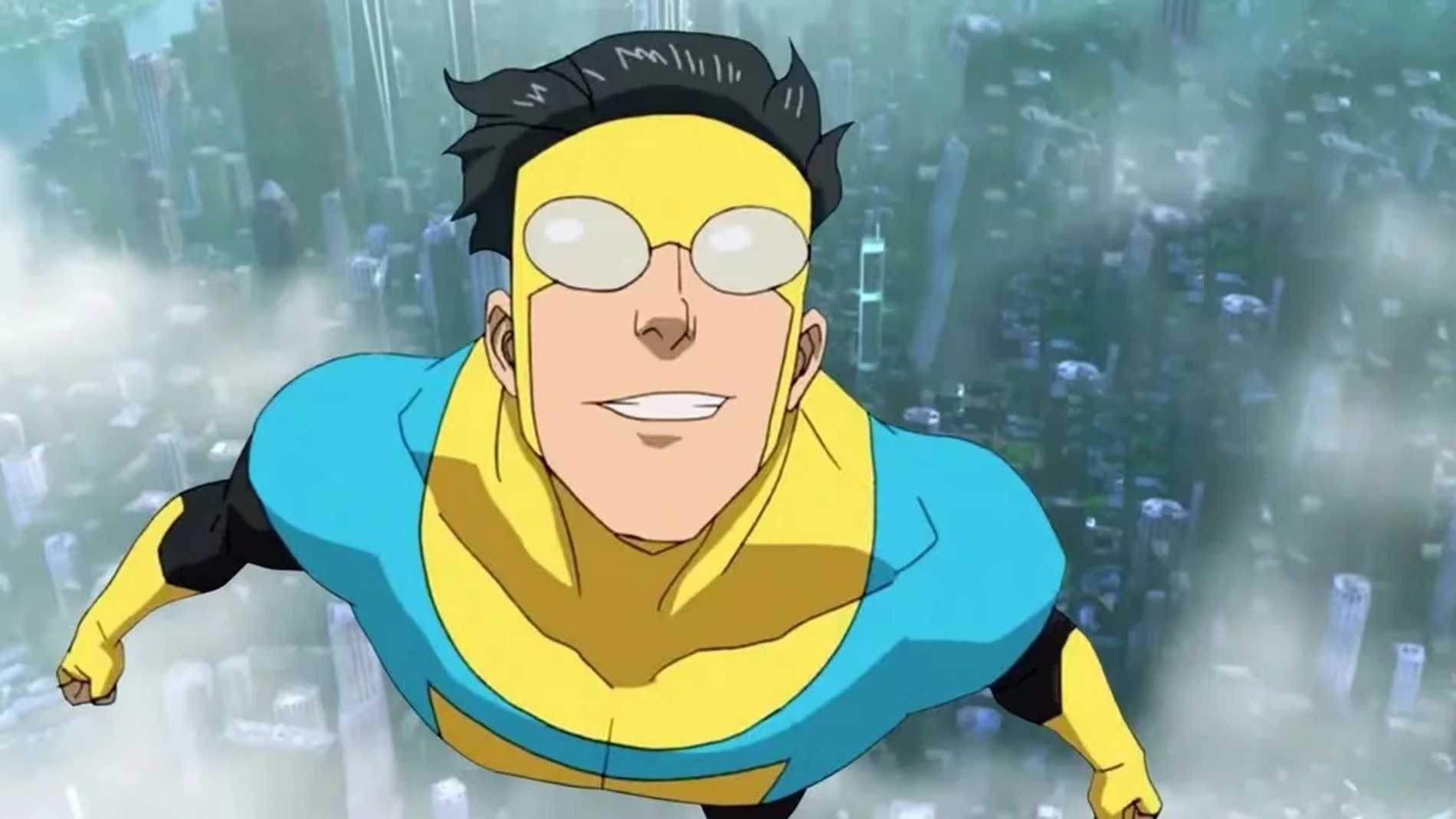 Mark Grayson, protagonista de 'Invincible', en una de las escenas más icónicas de la serie animada de Prime Video