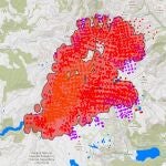 Rural.- Un fuego iniciado en Zamora traspasa la frontera con Ourense y ya afecta a Pena Trevinca