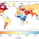 En colores cálidos, las zonas que están perdiendo agua dulce