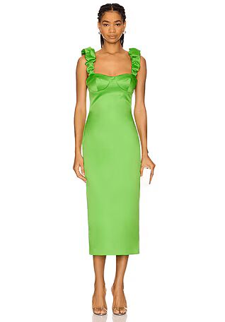 Vestido midi verde