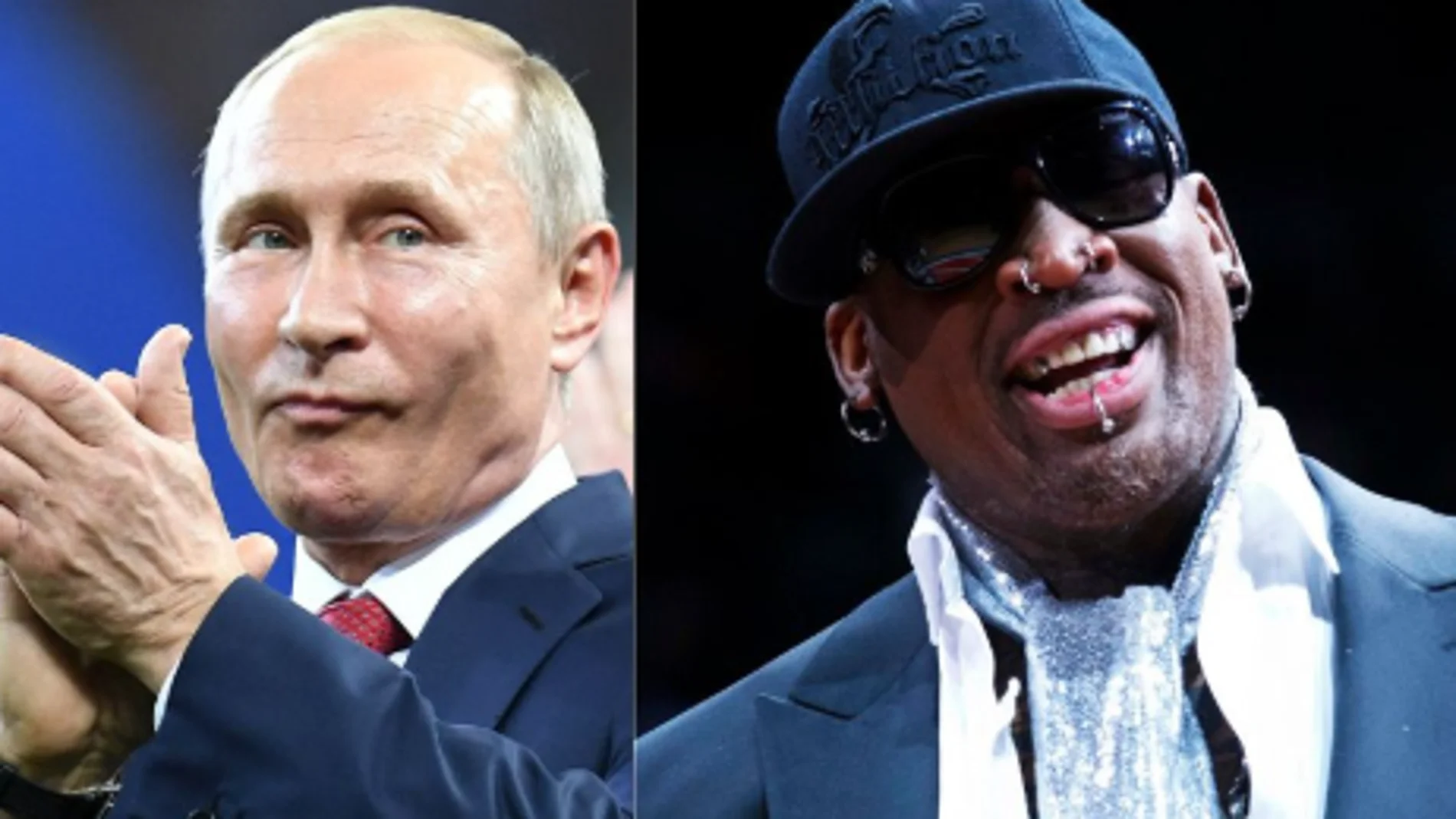 Dennis Rodman y Vladimir Putin
