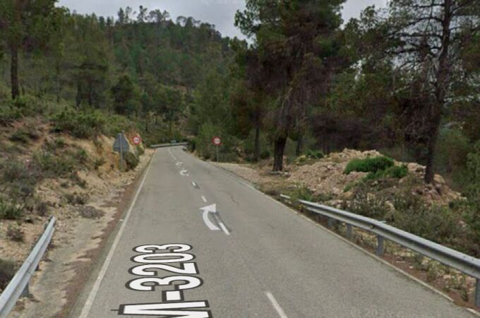 Tramo de la carretera en la que se ha producido el accidente.