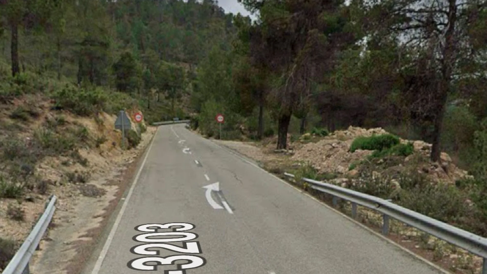 Tramo de la carretera en la que se ha producido el accidente.