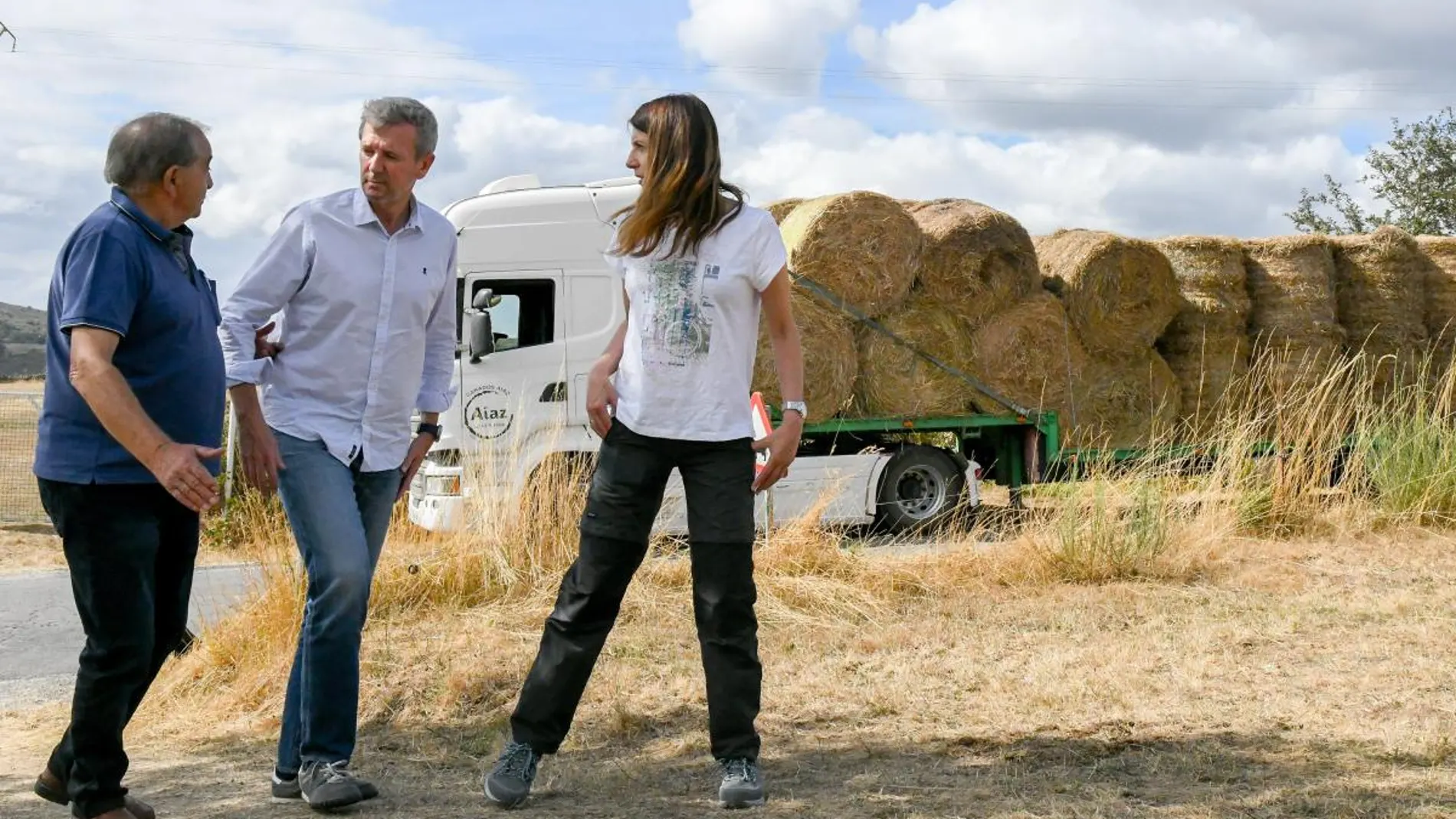 Rueda, durante la visita al municipio orensano de Chandrexa de Queixa.