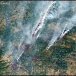 Los grandes incendios forestales del noroeste de España, imagen del día de Copernicus
