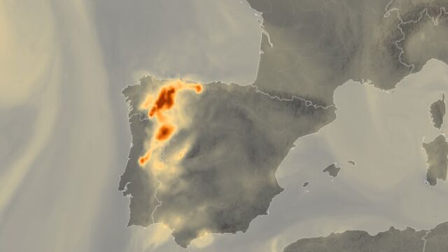 Imagen térmica de los incendios