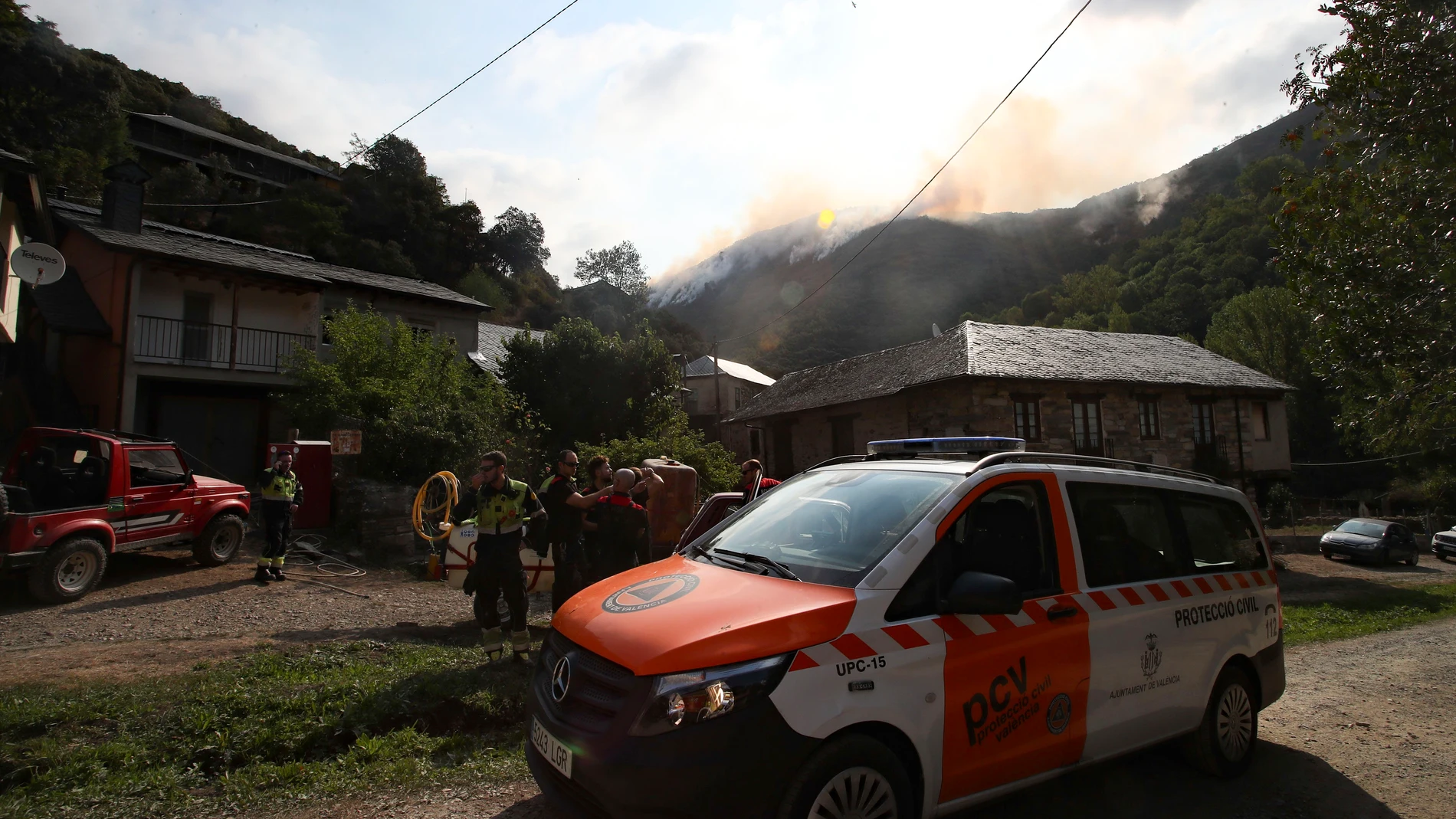 Incendio en la zona de Ponferrada
