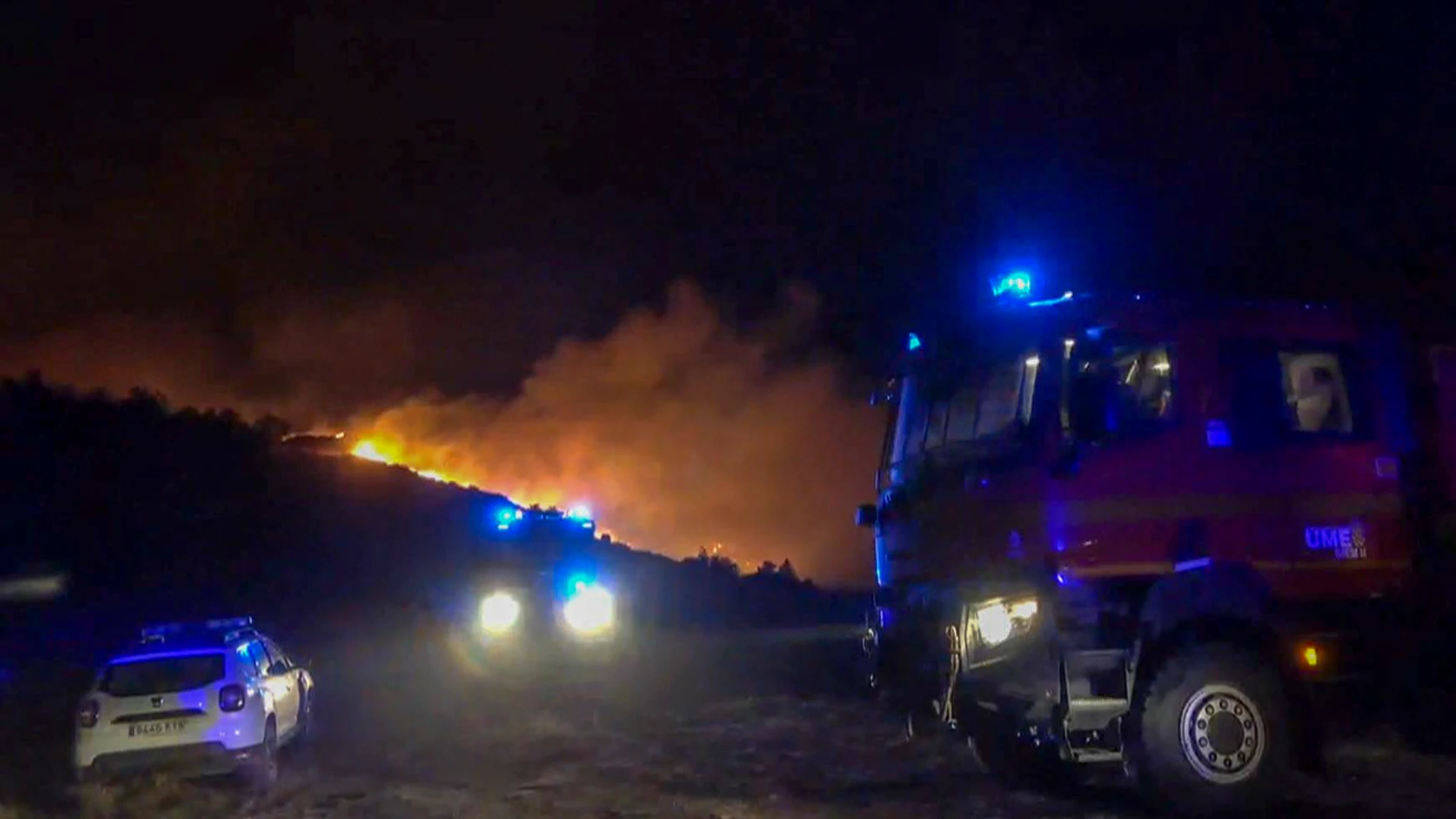 Trabajos de extinción del incendio de Jarilla (Cáceres)