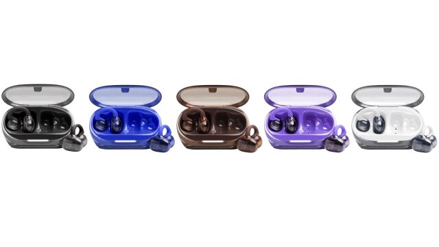 Estuche de carga y cascos trannsparentes