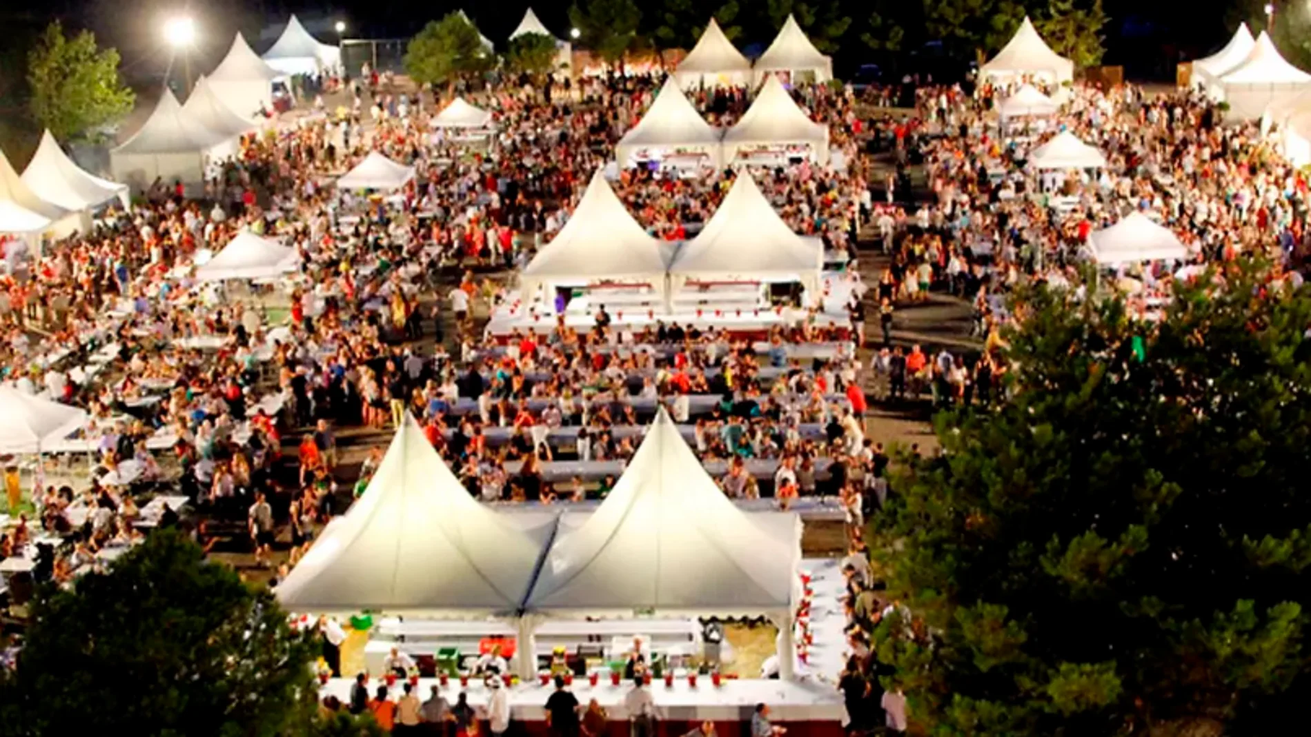 Imagen de una anterior edición del Festival Vino Somontano, en Barbastro. /