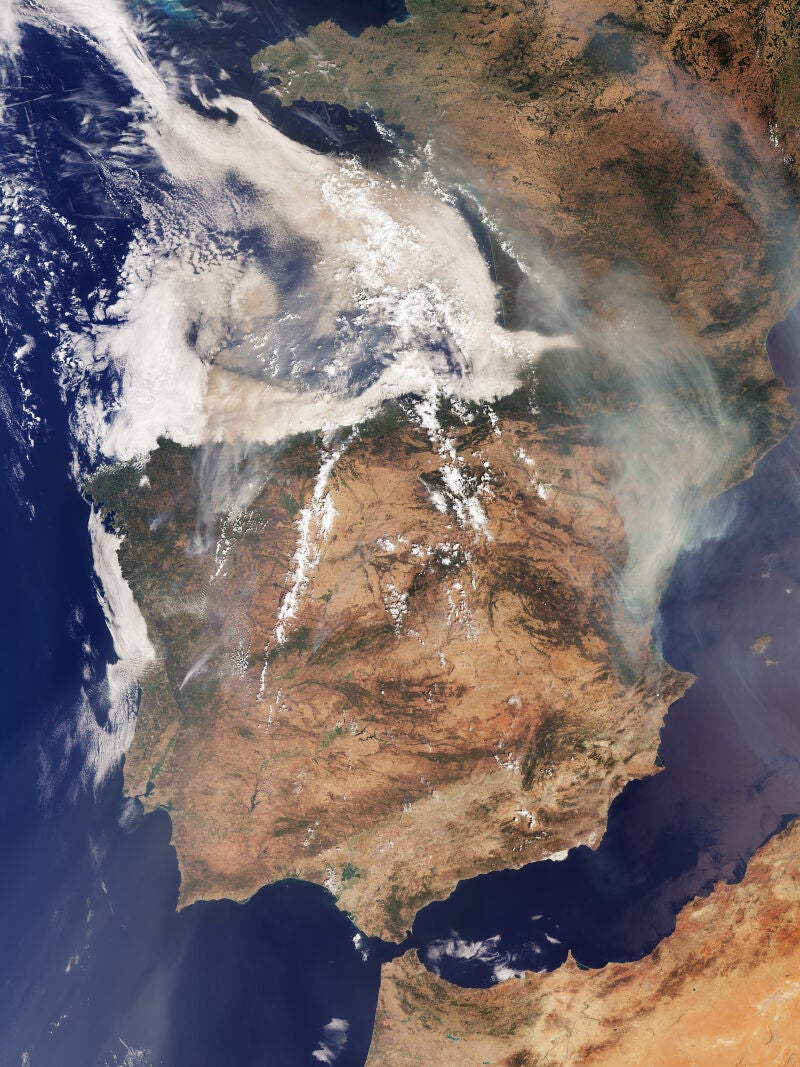 La península ibérica retratada por la ESA