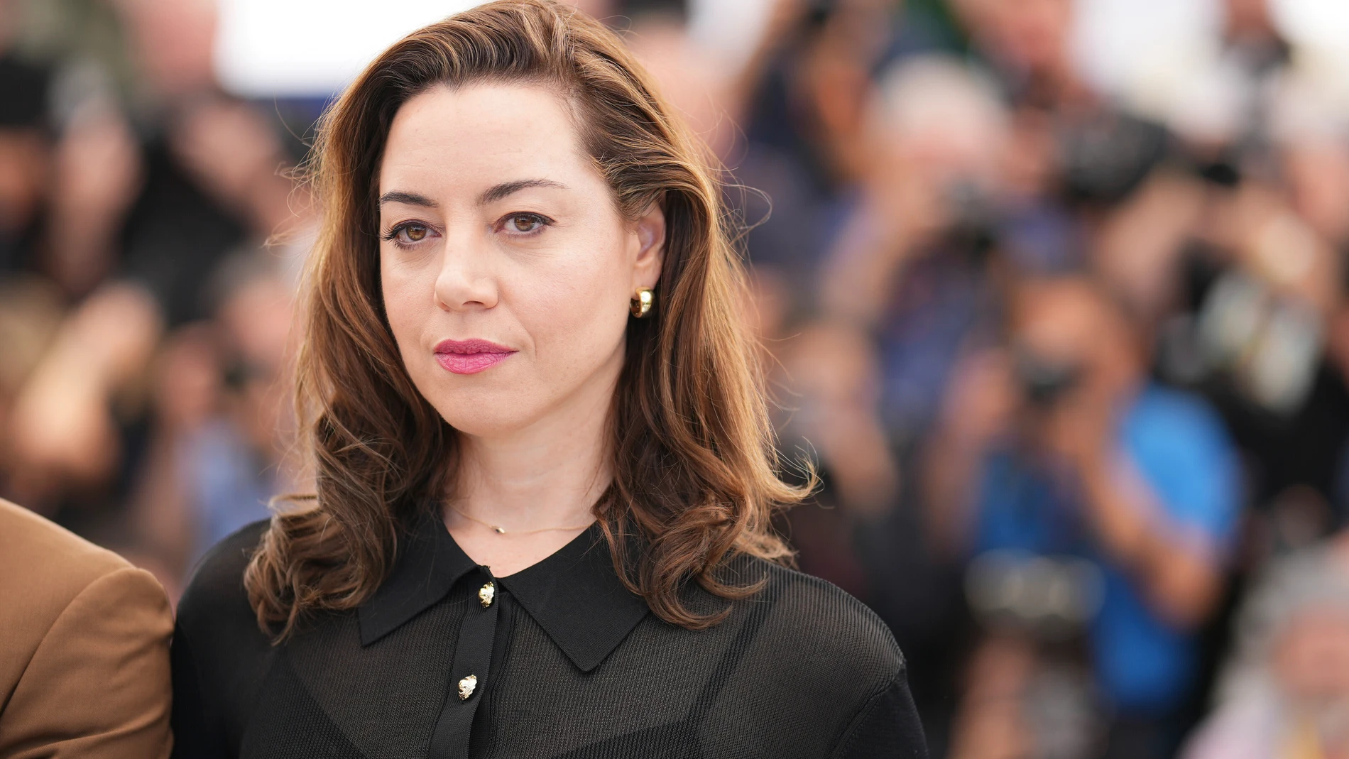 FILE - Aubrey Plaza poses for photographers at the photo call for the film 'Honey Dont!'' at the 78th international film festival in Cannes, southern France, Saturday, May 24, 2025. (Photo by Lewis Joly/Invision/AP, file)