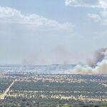 Un momento del incendio