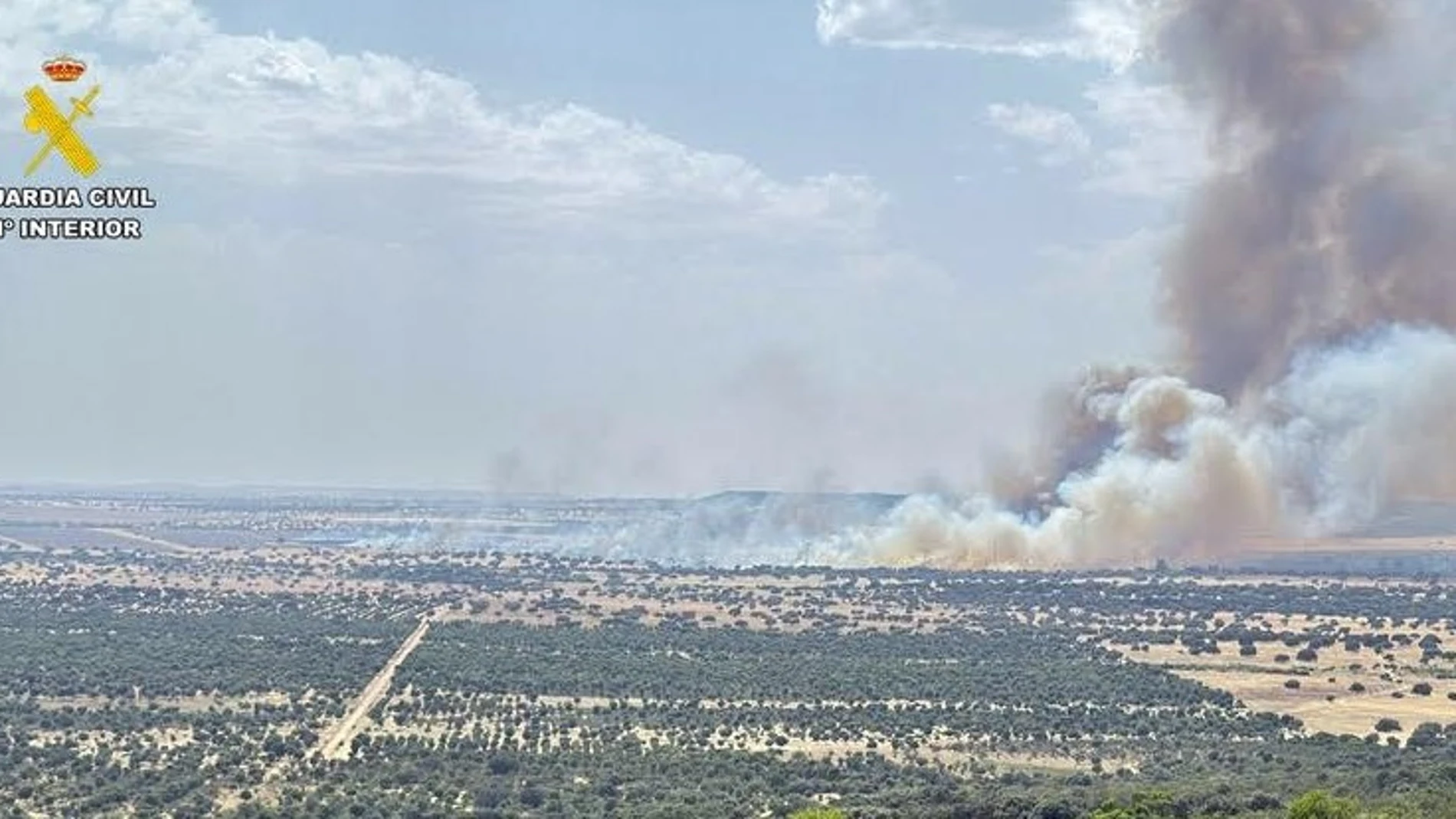 Un momento del incendio