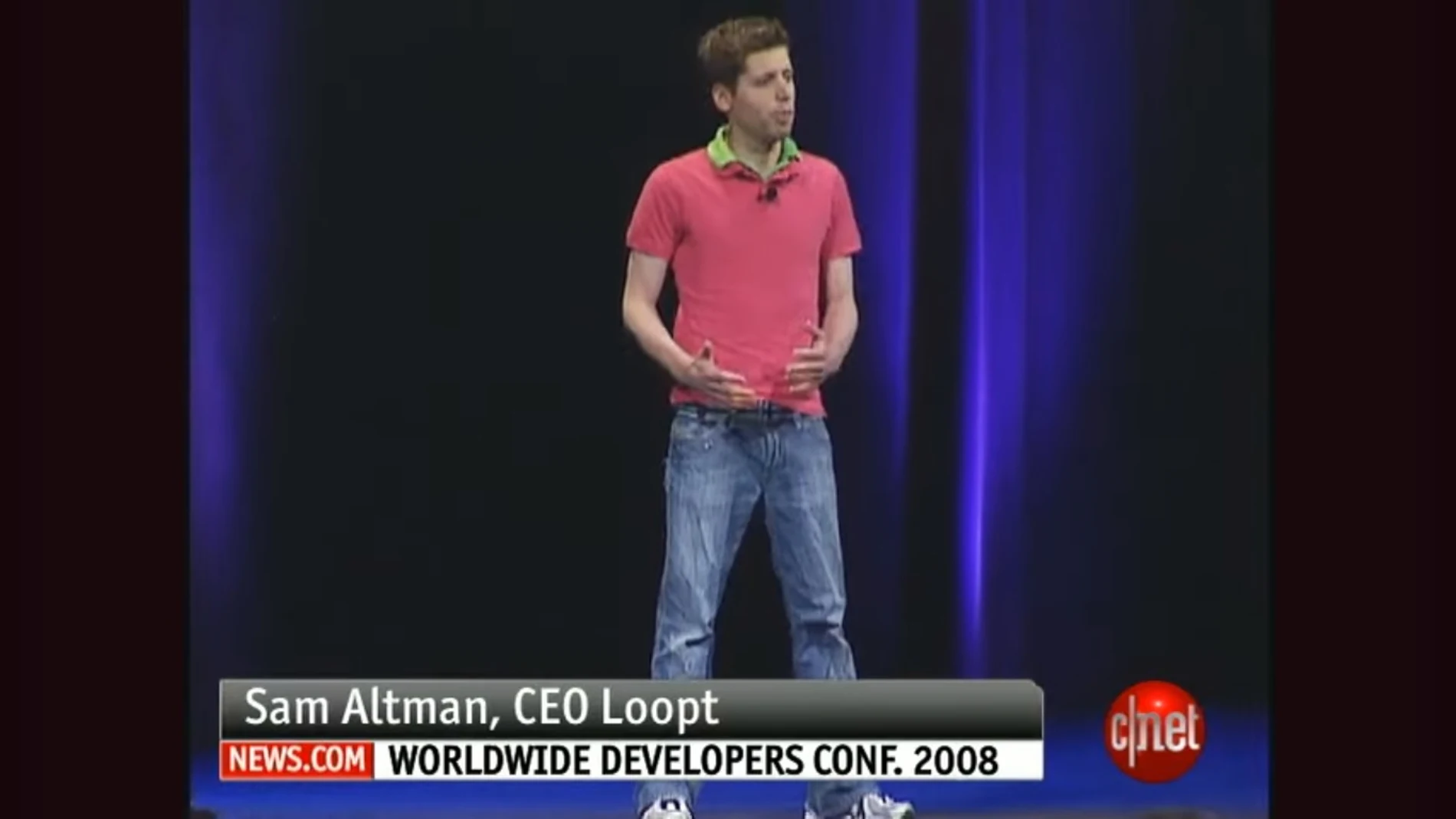 Sam Altman participó en 2008 en el acto mundial para desarrolladores de Apple