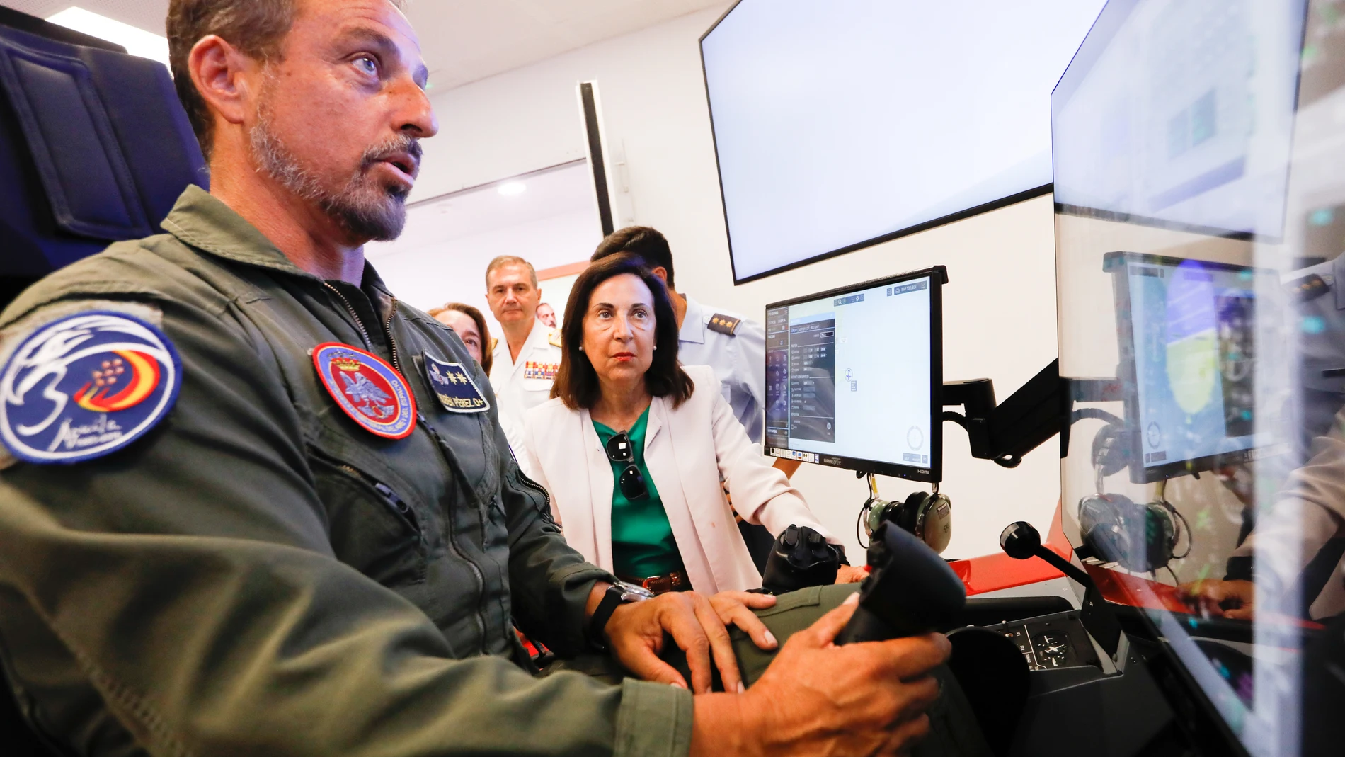 La ministra de Defensa, Margarita Robles, visita la Academia General del Aire y del Espacio (AGA), en San Javier