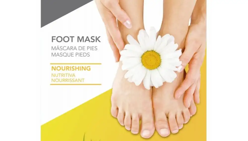 Mascarilla hidratante de pies con camomila de IDC Institute (1,75€)