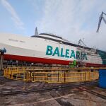 Economía.- Baleària botará su tercer 'fast ferry' a gas natural Mercedes Pinto el 19 de septiembre desde Gijón