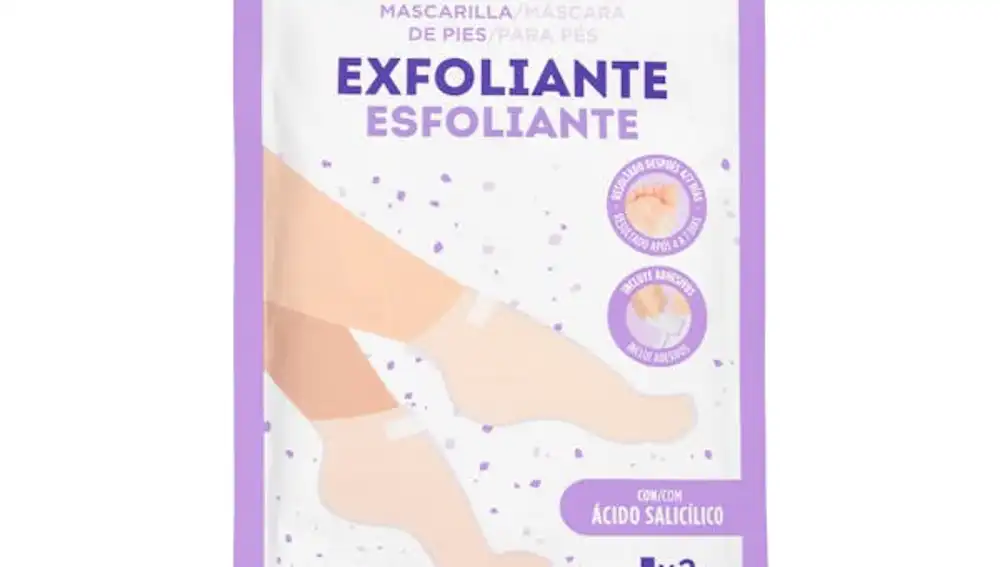 Mascarilla exfoliante de pies Deliplus (3€)