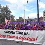 Acto antiagresiones de Bilboko Konpartsak