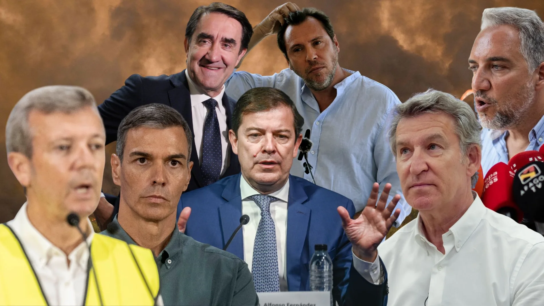 Diferentes responsables políticos con relevancia y competencias en la gestión de los incendios forestales.