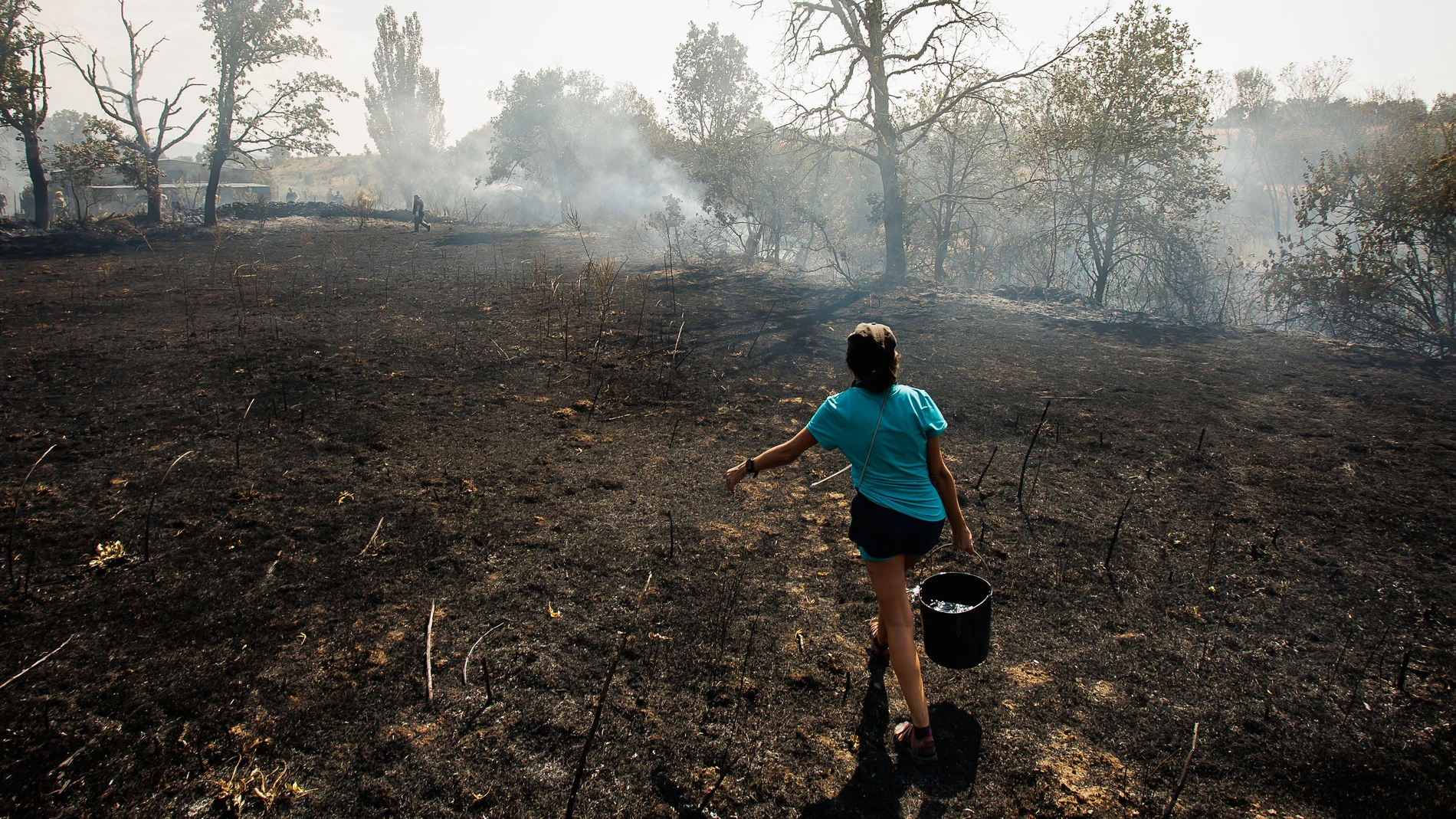 Incendio en Morasverdes (Salamanca) que movilizó a más de una decena de medios
