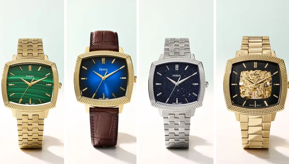 Los relojes Machine Luxe destacan por sus esferas de piedra, degradados de color y versiones automáticas.
