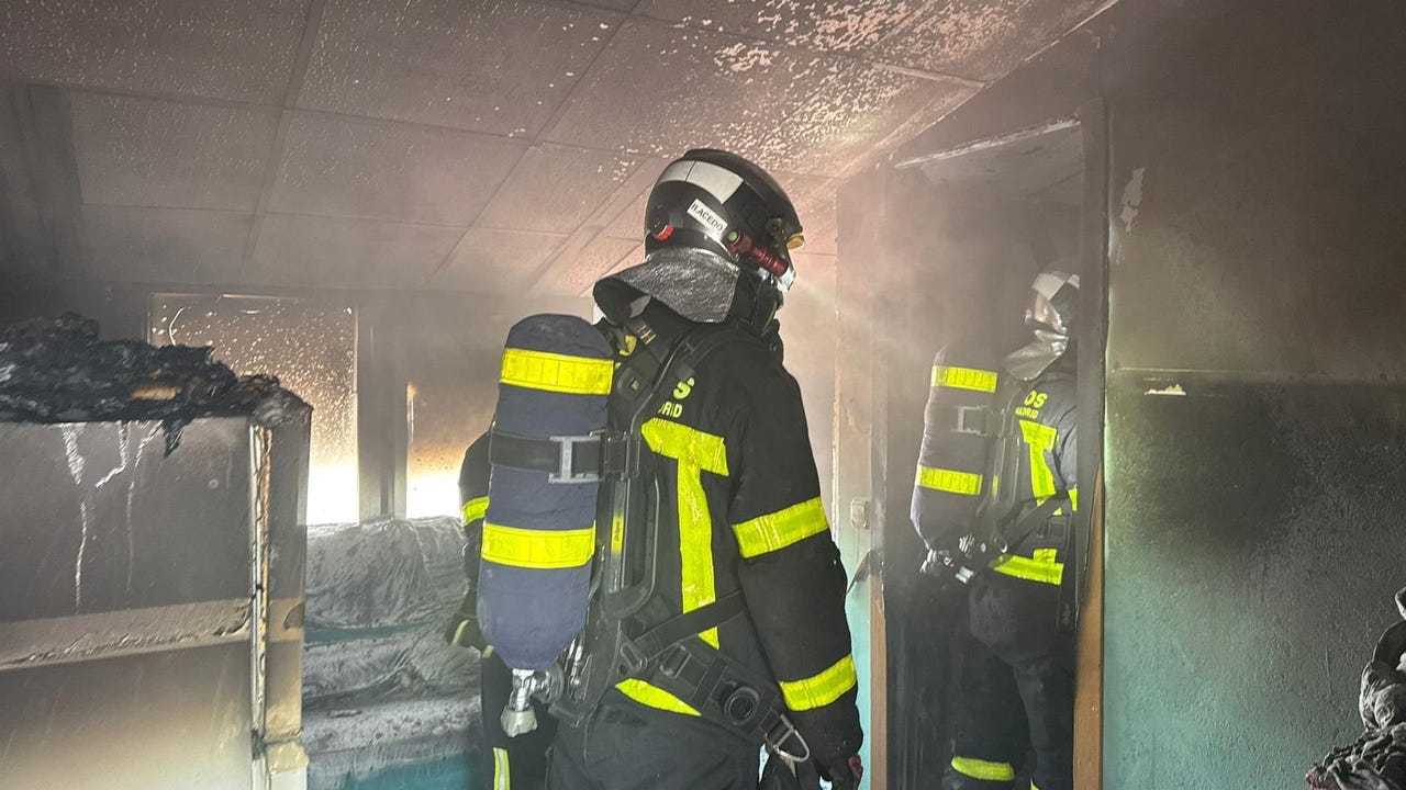 Incendio en un restaurante de un polígono industrial de Leganés