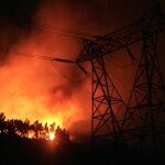 Imagen de uno de los nuevos incendios de Pontevedra. 