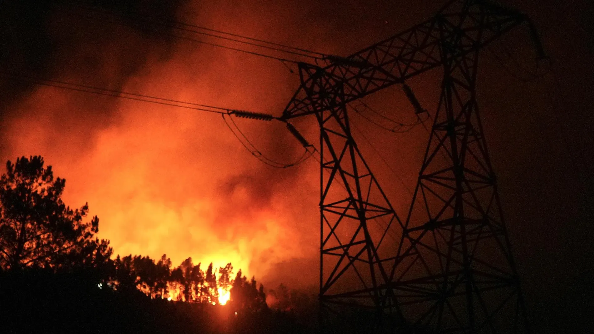 Imagen de uno de los nuevos incendios de Pontevedra.