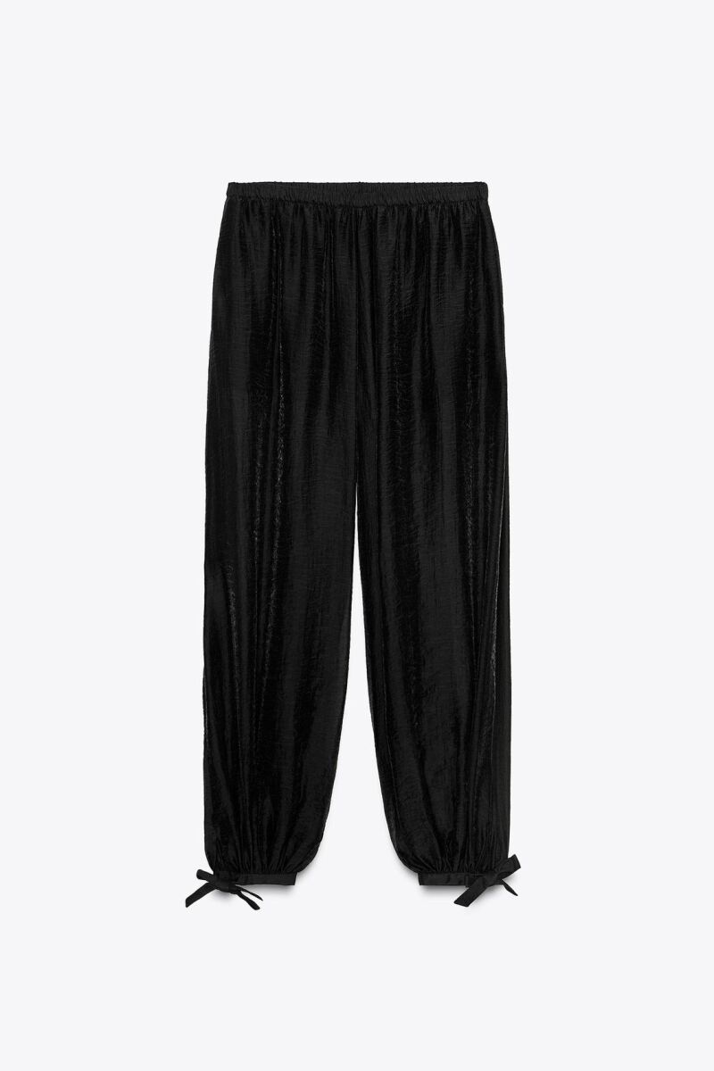 Pantalón bombacho lazos zw collection.
