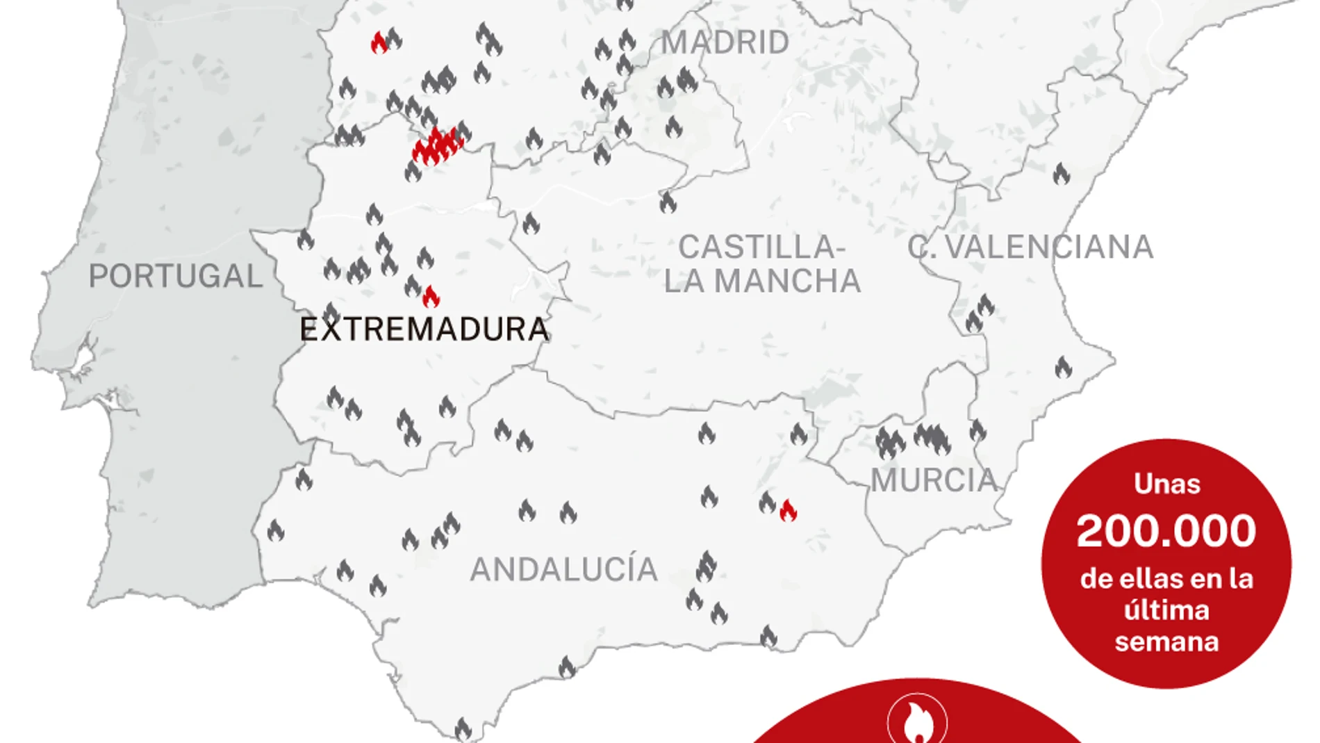 Incendios activos hoy