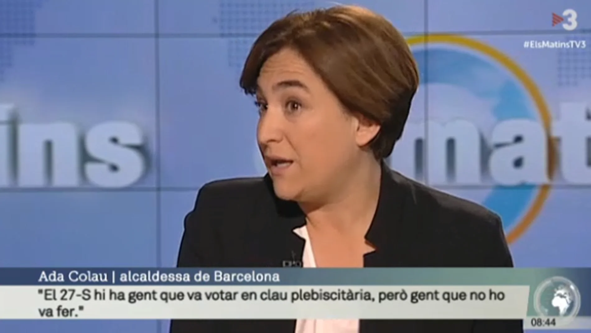 La ex alcaldesa, en una intervención en TV3