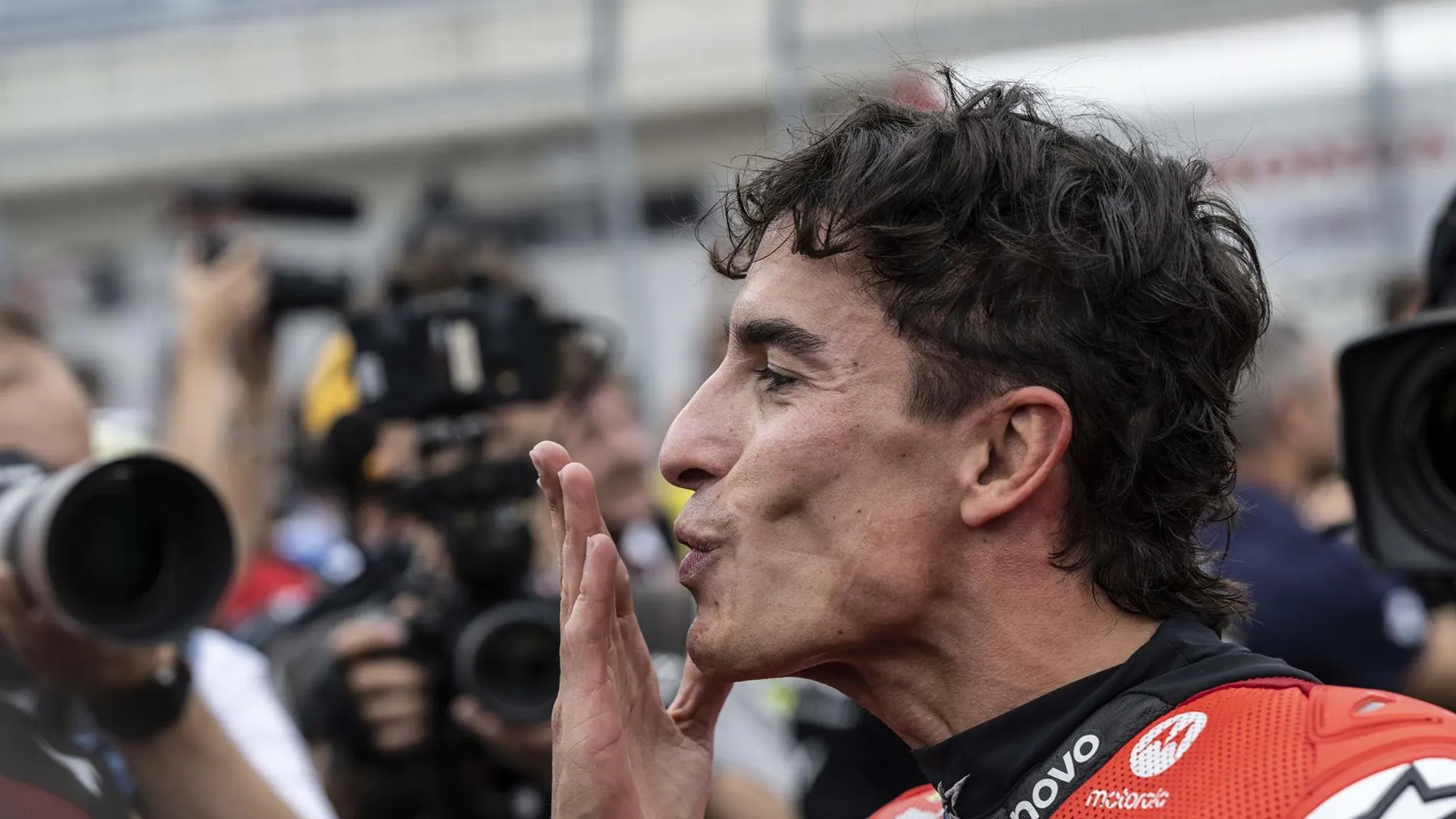 Marc Márquez celebra su triunfo este domingo en Hungría