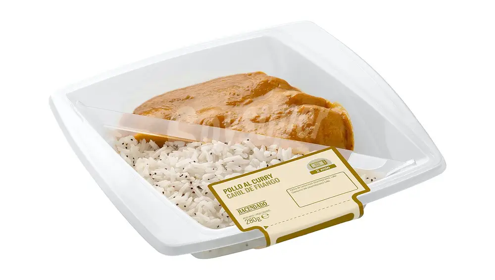 Pollo al curry con arroz