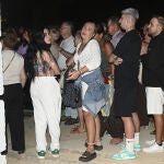 Rocío y David Flores junto a Manuel Bedmar en el concierto de Álvaro García, el novio de Gloria Camila