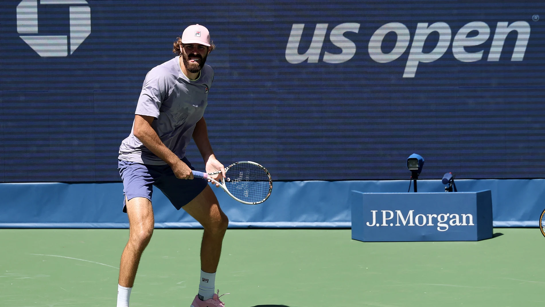 Reilly Opelka, en el dobles mixto del US Open